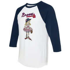MLB Atlanta Braves Tiny Turnip Women's Babes 3/4-Sleeve Raglan T-Shirt