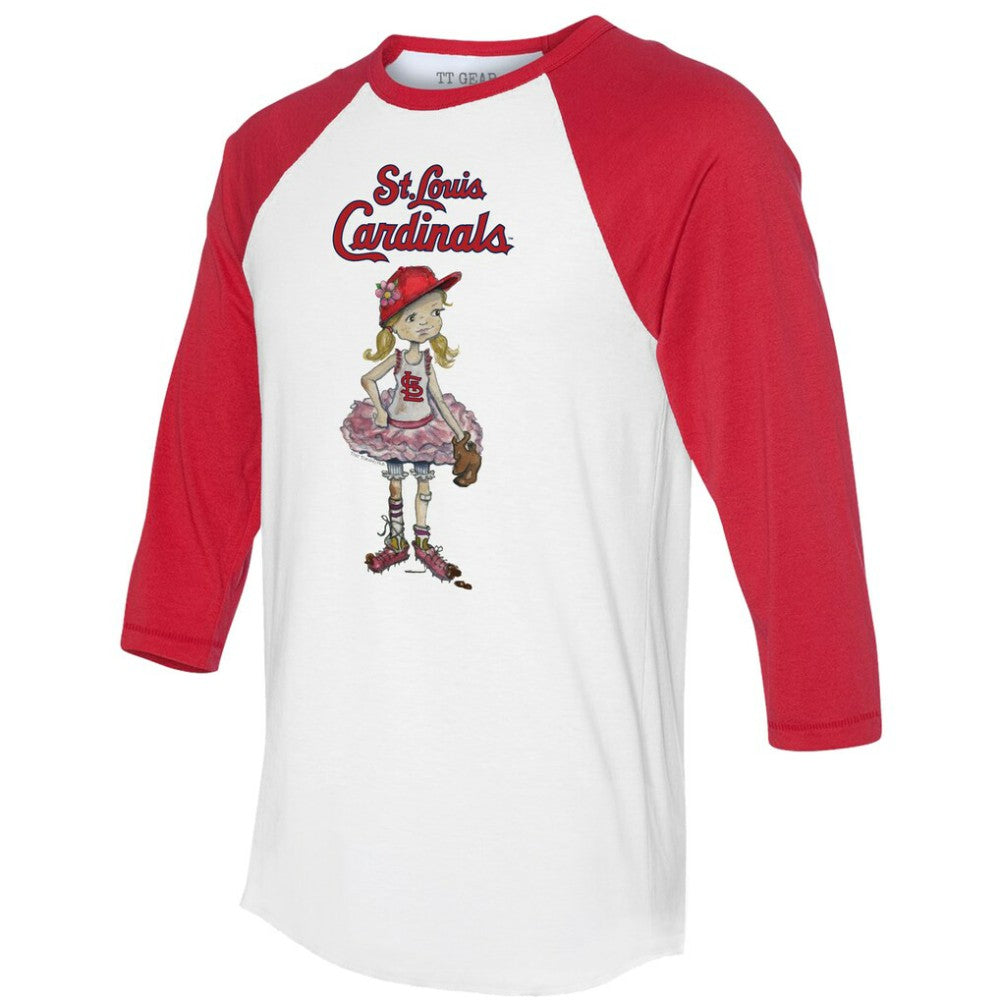 MLB St. Louis Cardinals Tiny Turnip Women's Babes 3/4-Sleeve Raglan T-Shirt
