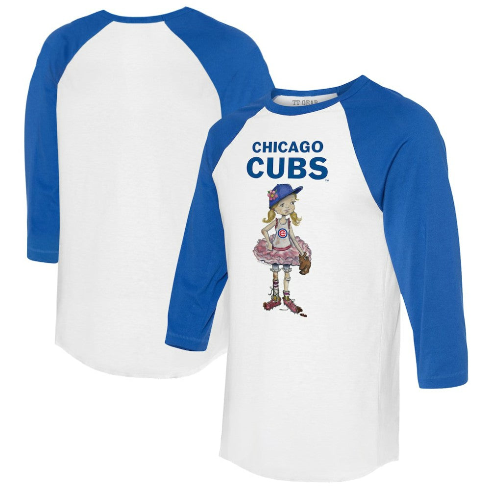 MLB Chicago Cubs Tiny Turnip Women's Babes 3/4-Sleeve Raglan T-Shirt