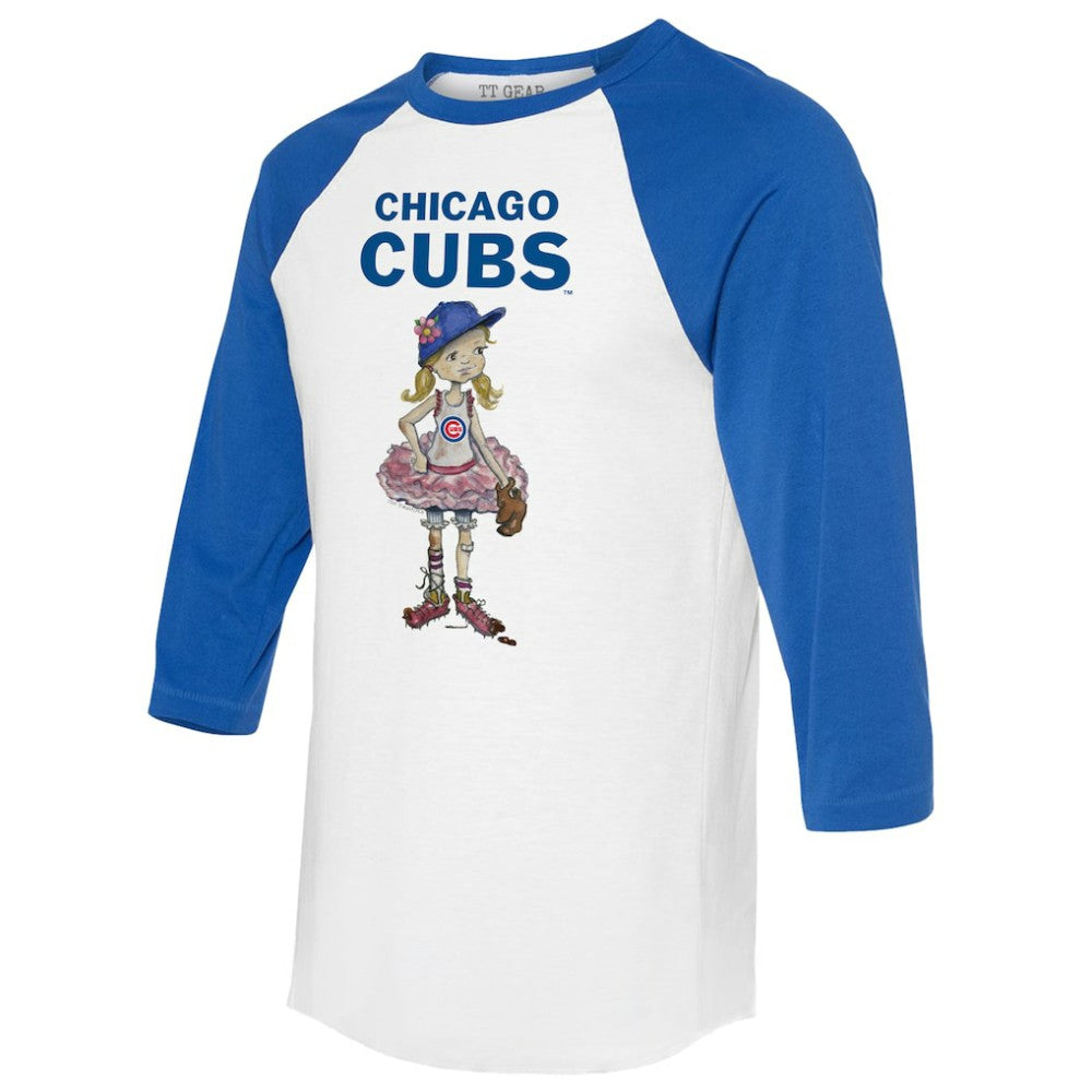 MLB Chicago Cubs Tiny Turnip Women's Babes 3/4-Sleeve Raglan T-Shirt