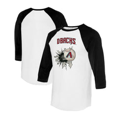 MLB Arizona Diamondbacks Tiny Turnip Women's Baseball Tear 3/4-Sleeve Raglan T-Shirt