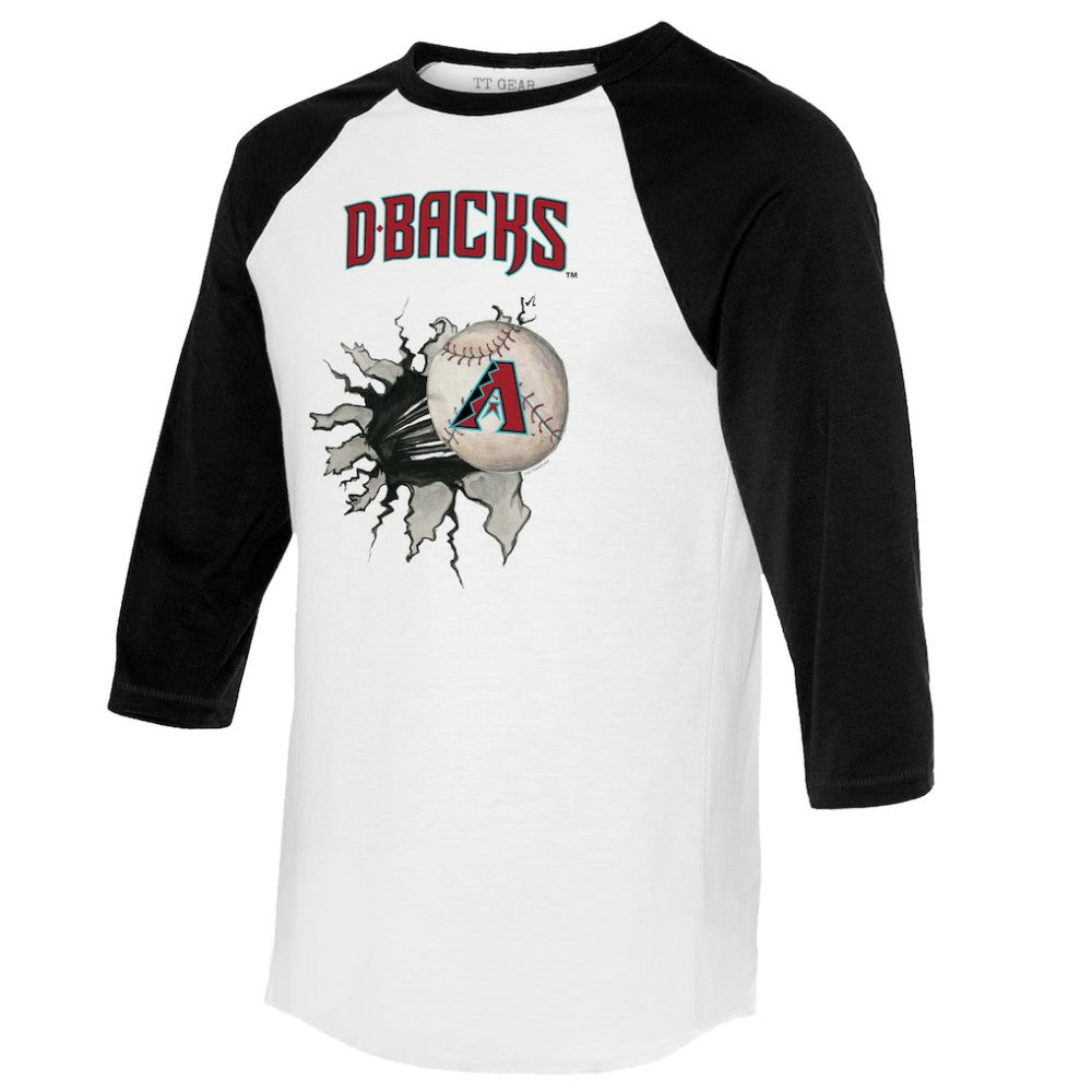 MLB Arizona Diamondbacks Tiny Turnip Women's Baseball Tear 3/4-Sleeve Raglan T-Shirt