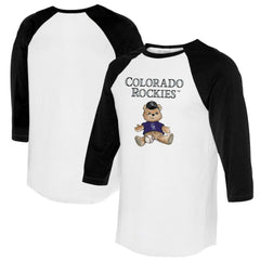 MLB Colorado Rockies Tiny Turnip Women's Teddy Boy 3/4-Sleeve Raglan T-Shirt