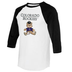 MLB Colorado Rockies Tiny Turnip Women's Teddy Boy 3/4-Sleeve Raglan T-Shirt