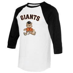 MLB San Francisco Giants Tiny Turnip Women's Teddy Boy 3/4-Sleeve Raglan T-Shirt