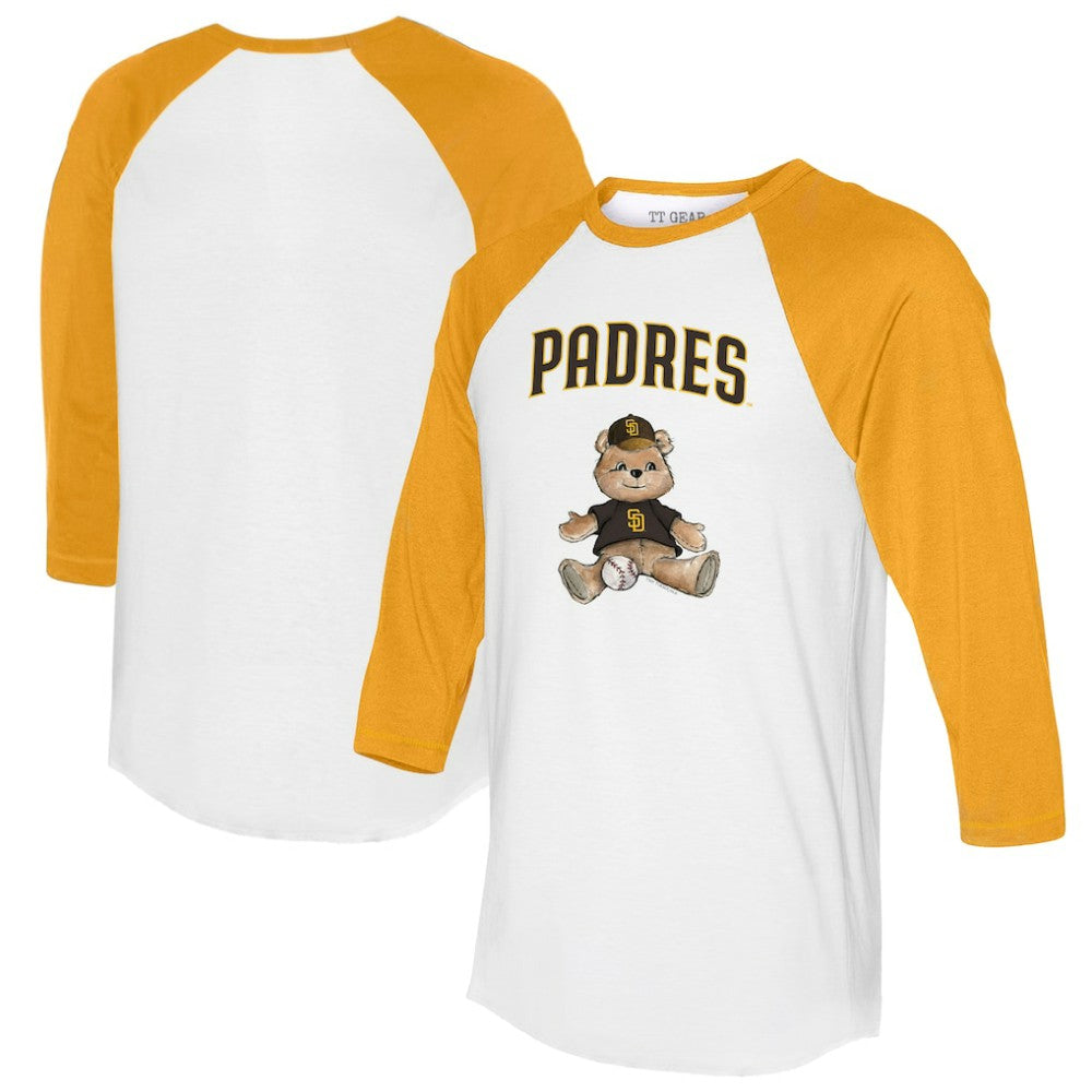 MLB San Diego Padres Tiny Turnip Women's Teddy Boy 3/4-Sleeve Raglan T-Shirt