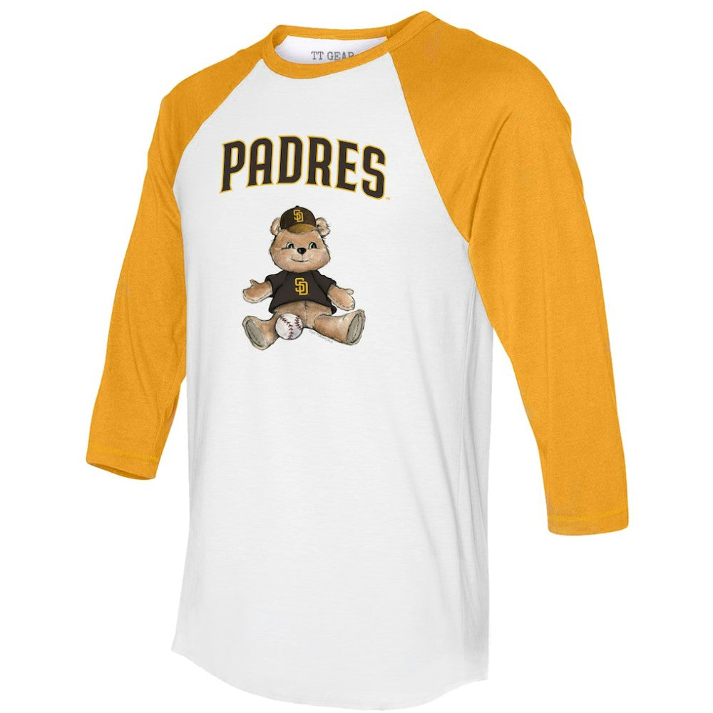 MLB San Diego Padres Tiny Turnip Women's Teddy Boy 3/4-Sleeve Raglan T-Shirt