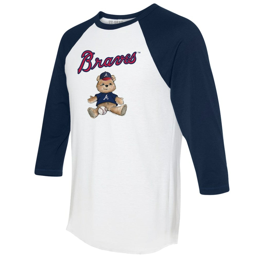 MLB Atlanta Braves Tiny Turnip Women's Teddy Boy 3/4-Sleeve Raglan T-Shirt