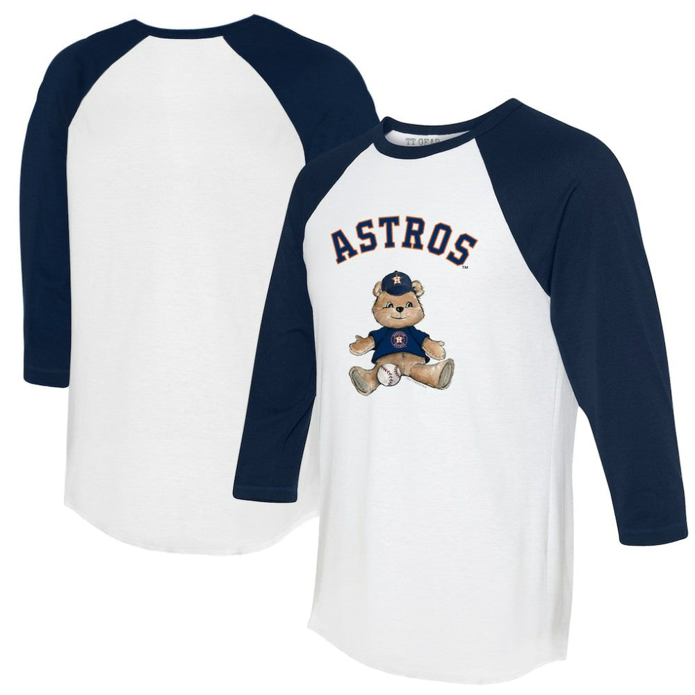 MLB Houston Astros Tiny Turnip Women's Teddy Boy 3/4-Sleeve Raglan T-Shirt
