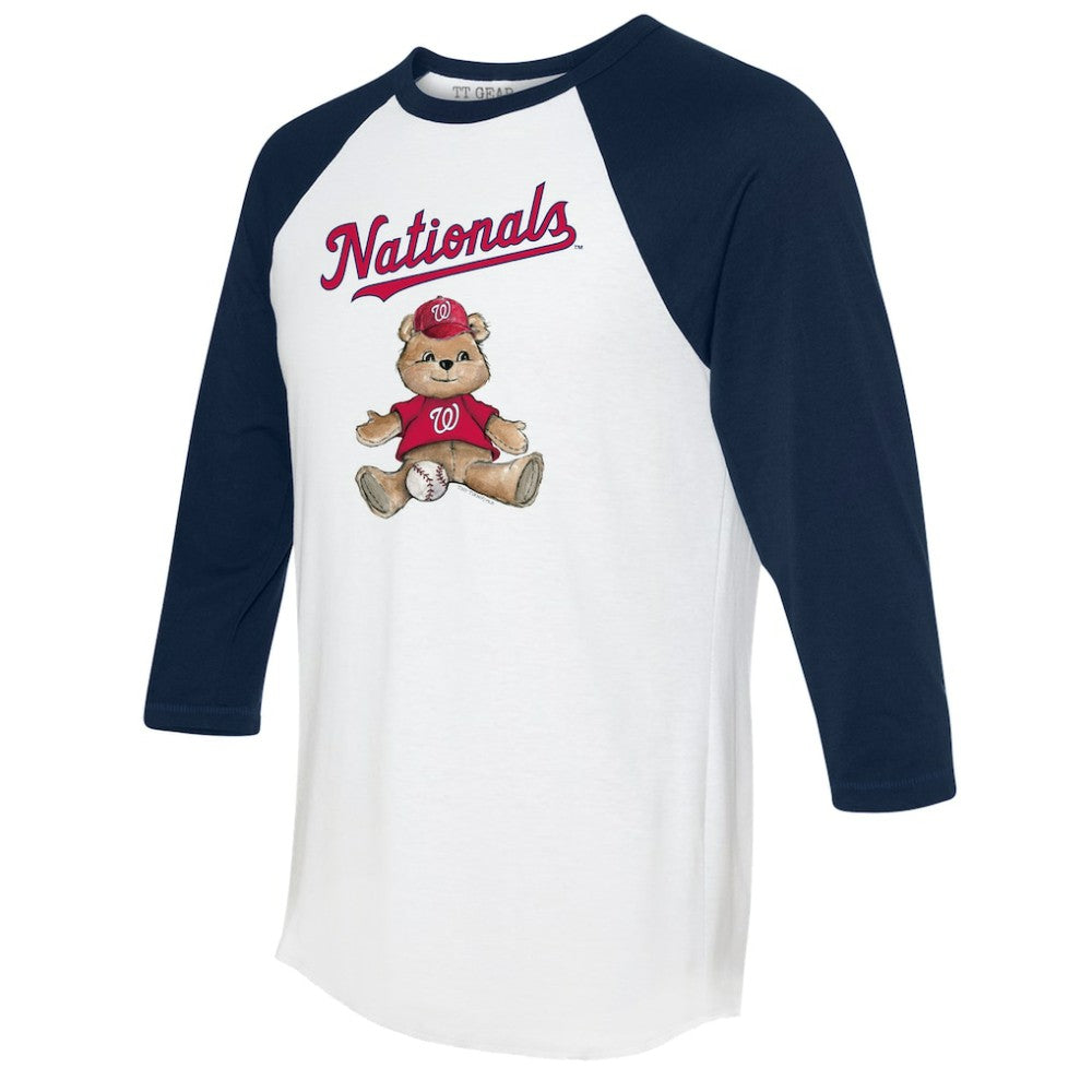 MLB Washington Nationals Tiny Turnip Women's Teddy Boy 3/4-Sleeve Raglan T-Shirt