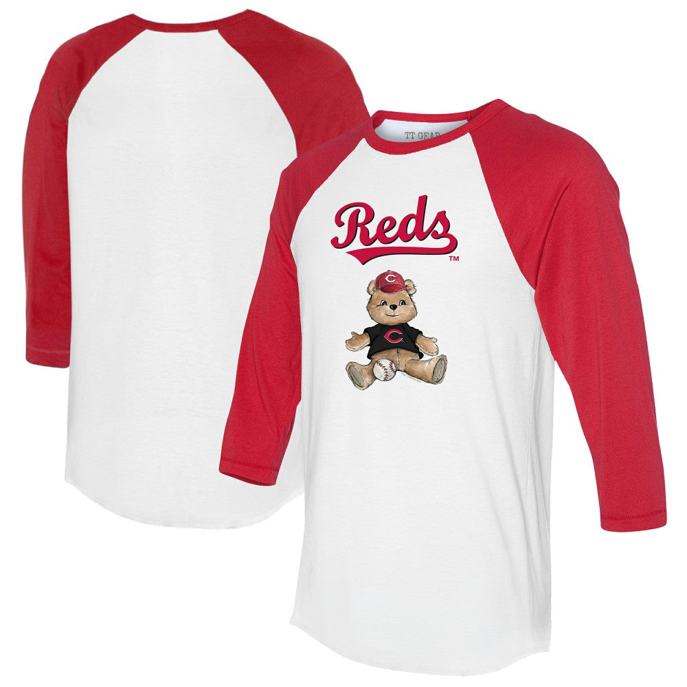 MLB Cincinnati Reds Tiny Turnip Women's Teddy Boy 3/4-Sleeve Raglan T-Shirt