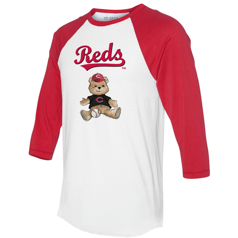 MLB Cincinnati Reds Tiny Turnip Women's Teddy Boy 3/4-Sleeve Raglan T-Shirt