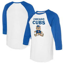 MLB Chicago Cubs Tiny Turnip Women's Teddy Boy 3/4-Sleeve Raglan T-Shirt