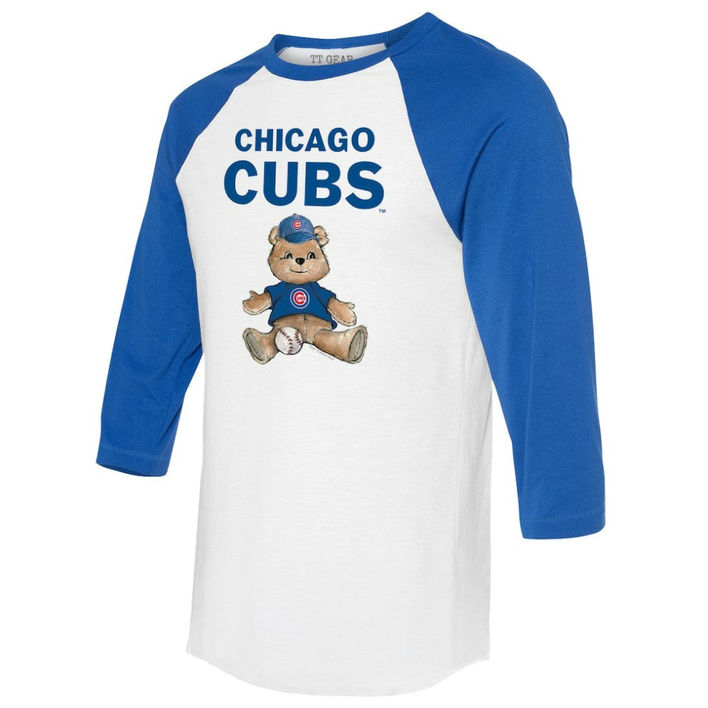 MLB Chicago Cubs Tiny Turnip Women's Teddy Boy 3/4-Sleeve Raglan T-Shirt