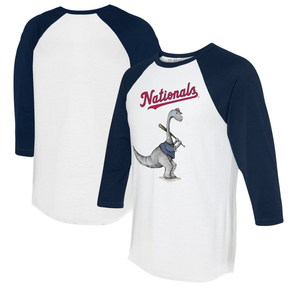 MLB Washington Nationals Tiny Turnip Women's Bronto 3/4-Sleeve Raglan T-Shirt