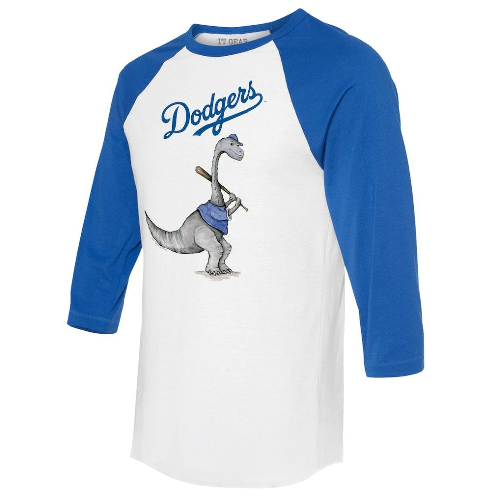 MLB Los Angeles Dodgers Tiny Turnip Women's Bronto 3/4-Sleeve Raglan T-Shirt