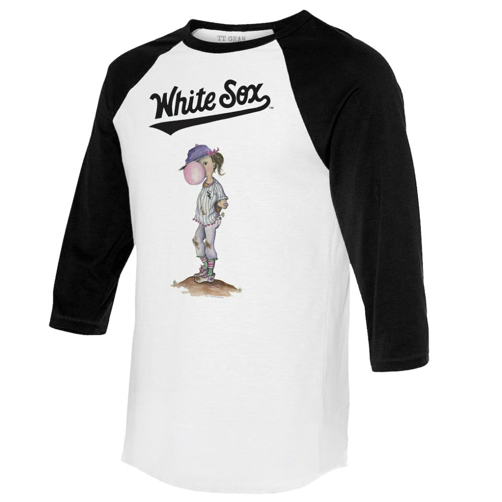 MLB Chicago White Sox Tiny Turnip Women's Bubbles 3/4-Sleeve Raglan T-Shirt