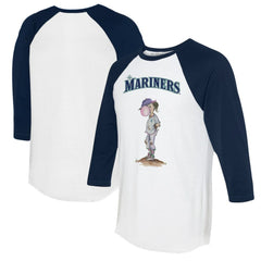 MLB Seattle Mariners Tiny Turnip Women's Bubbles 3/4-Sleeve Raglan T-Shirt