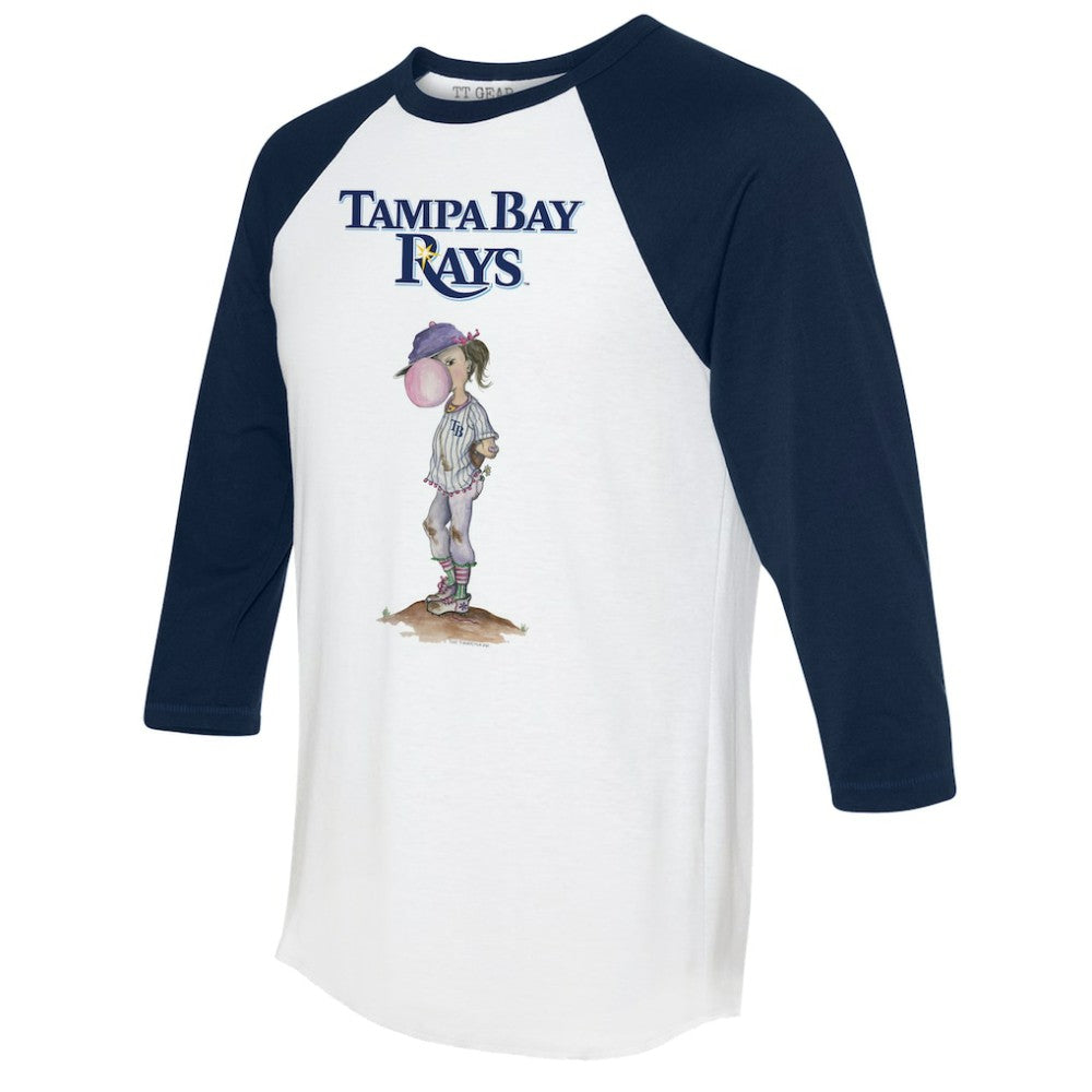 MLB Tampa Bay Rays Tiny Turnip Women's Bubbles 3/4-Sleeve Raglan T-Shirt