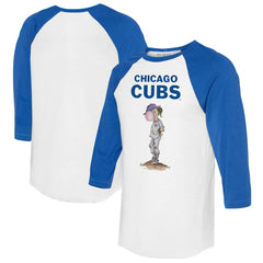 MLB Chicago Cubs Tiny Turnip Women's Bubbles 3/4-Sleeve Raglan T-Shirt