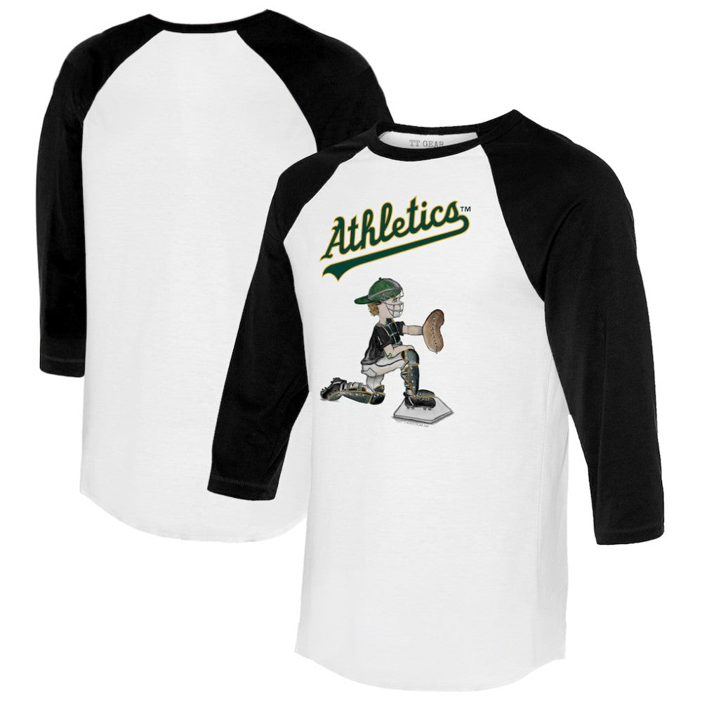 MLB Athletics Tiny Turnip Women's Caleb 3/4-Sleeve Raglan T-Shirt
