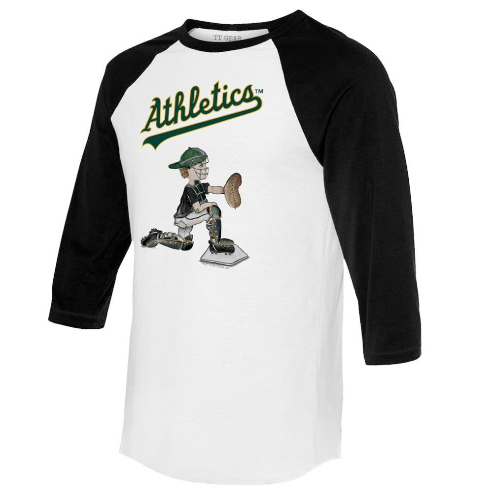 MLB Athletics Tiny Turnip Women's Caleb 3/4-Sleeve Raglan T-Shirt