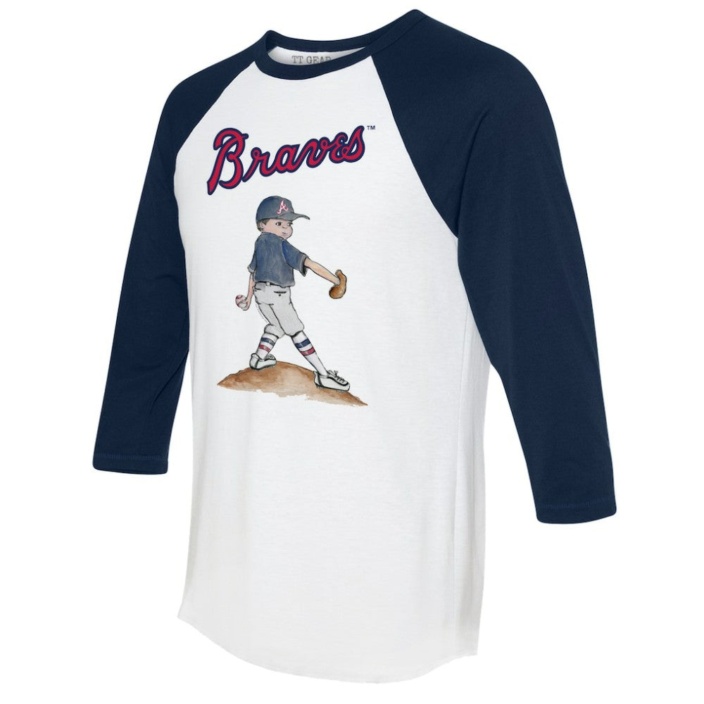 MLB Atlanta Braves Tiny Turnip Women's Clemente 3/4-Sleeve Raglan T-Shirt