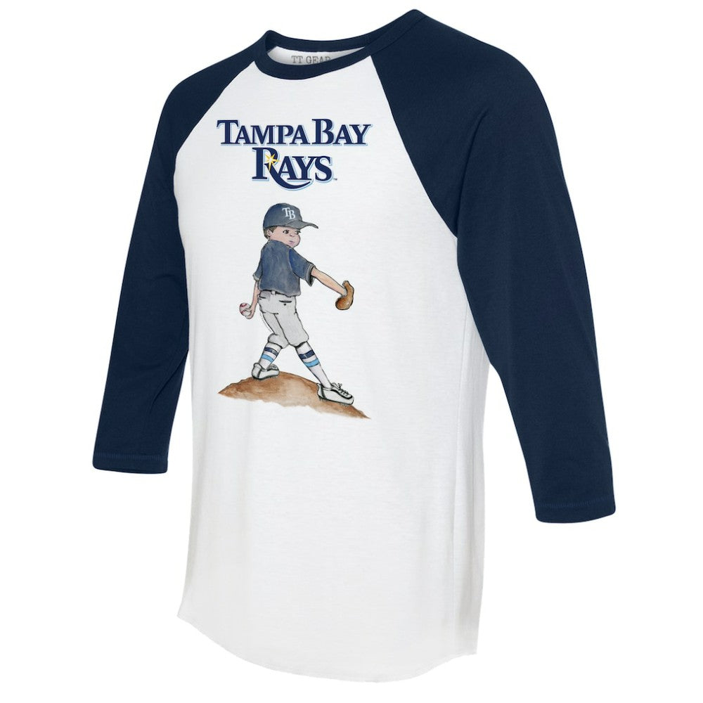 MLB Tampa Bay Rays Tiny Turnip Women's Clemente 3/4-Sleeve Raglan T-Shirt