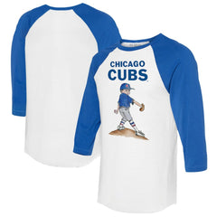 MLB Chicago Cubs Tiny Turnip Women's Clemente 3/4-Sleeve Raglan T-Shirt
