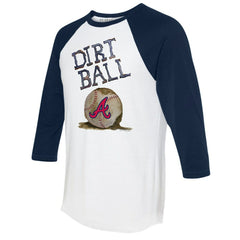 MLB Atlanta Braves Tiny Turnip Women's Dirt Ball 3/4-Sleeve Raglan T-Shirt