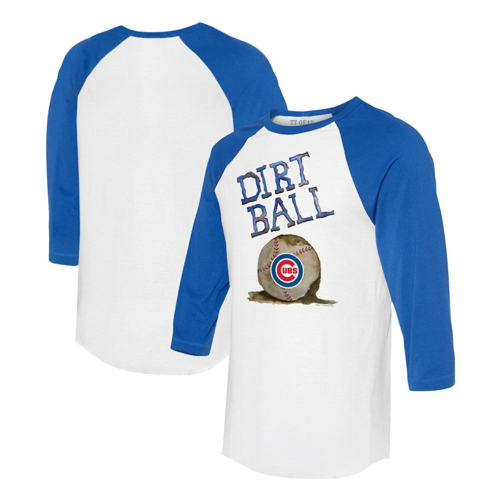 MLB Chicago Cubs Tiny Turnip Women's Dirt Ball 3/4-Sleeve Raglan T-Shirt
