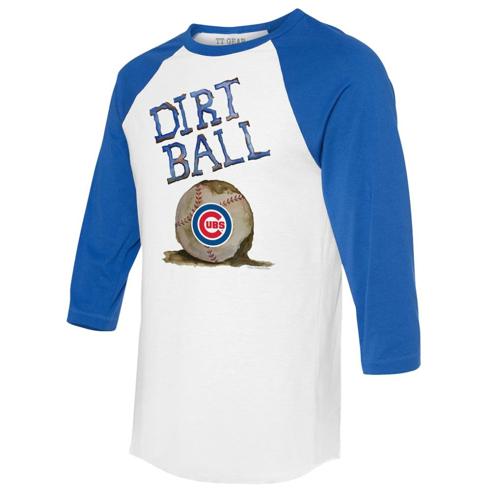 MLB Chicago Cubs Tiny Turnip Women's Dirt Ball 3/4-Sleeve Raglan T-Shirt