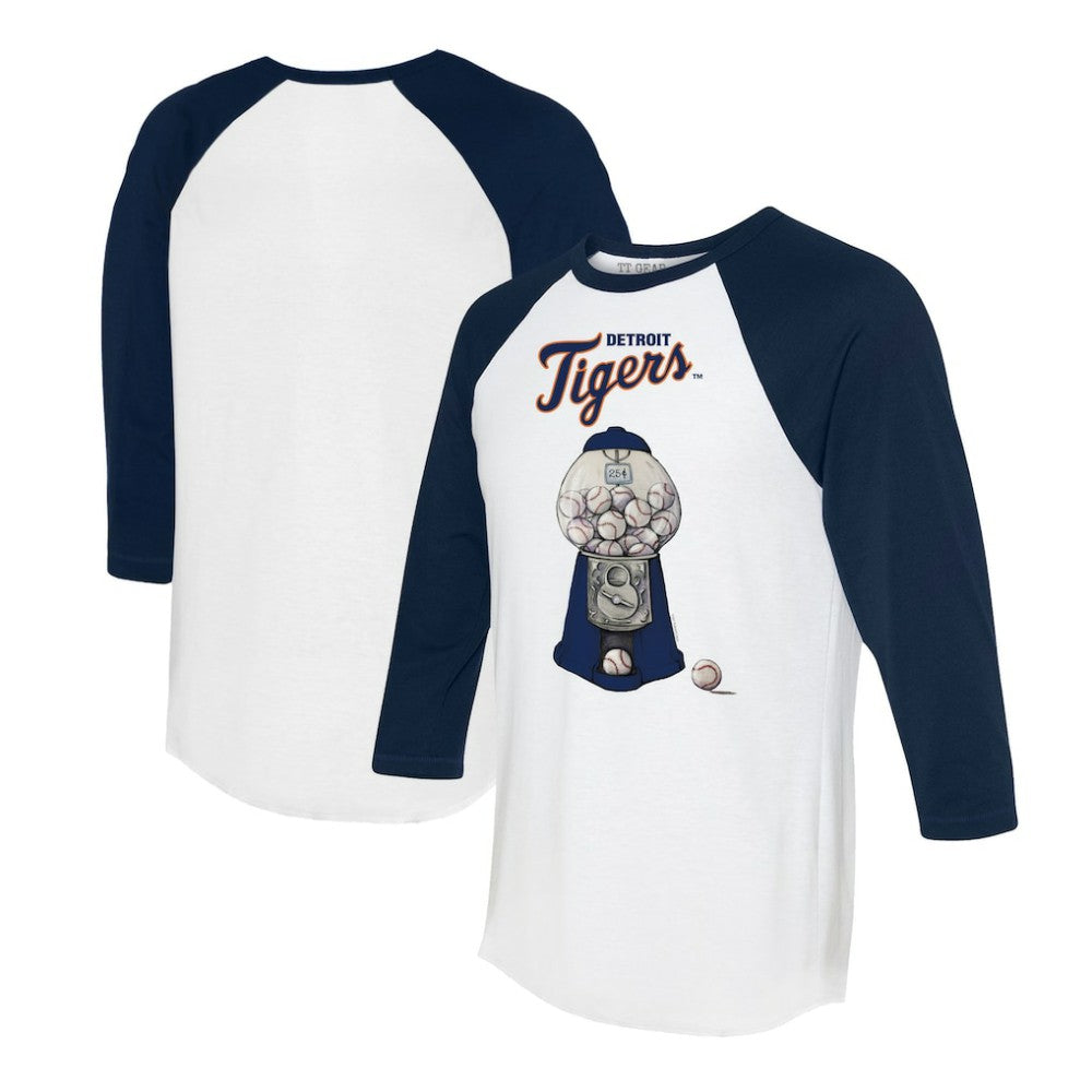MLB Detroit Tigers Tiny Turnip Women's Gumball Machine 3/4-Sleeve Raglan T-Shirt