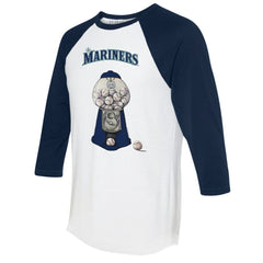 MLB Seattle Mariners Tiny Turnip Women's Gumball Machine 3/4-Sleeve Raglan T-Shirt