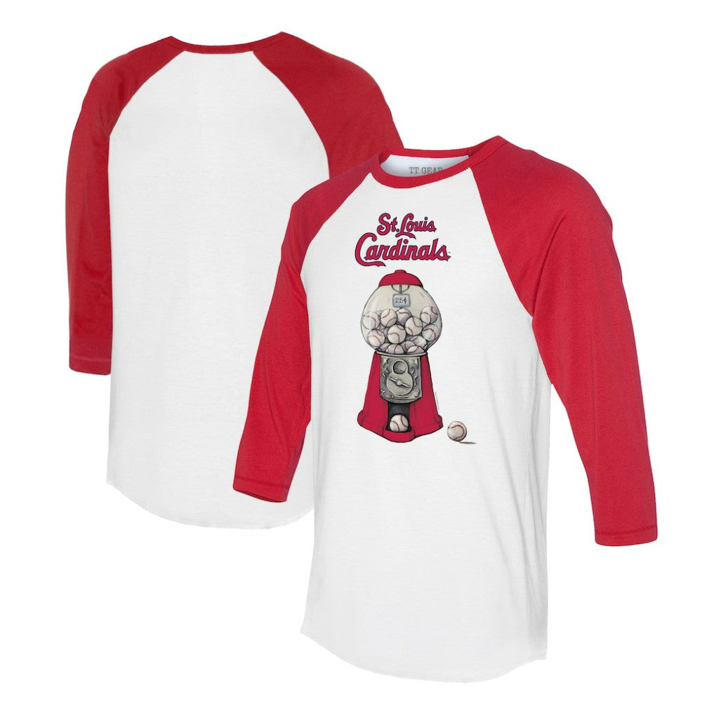 MLB St. Louis Cardinals Tiny Turnip Women's Gumball Machine 3/4-Sleeve Raglan T-Shirt