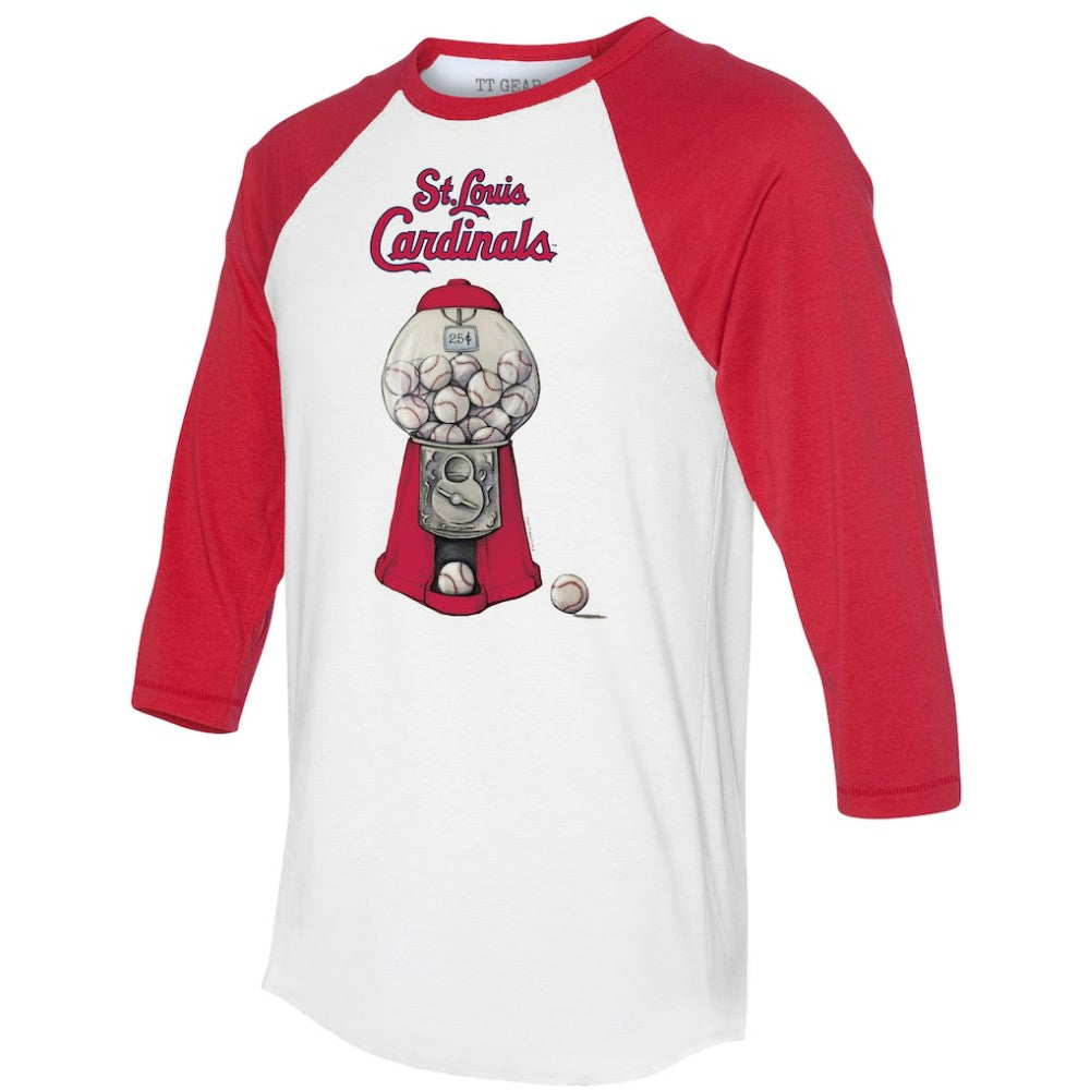 MLB St. Louis Cardinals Tiny Turnip Women's Gumball Machine 3/4-Sleeve Raglan T-Shirt