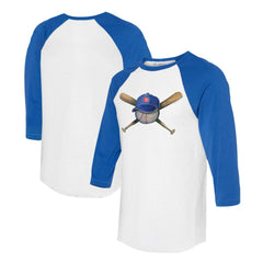 MLB Chicago Cubs Tiny Turnip Women's Hat Crossbats 3/4-Sleeve Raglan T-Shirt