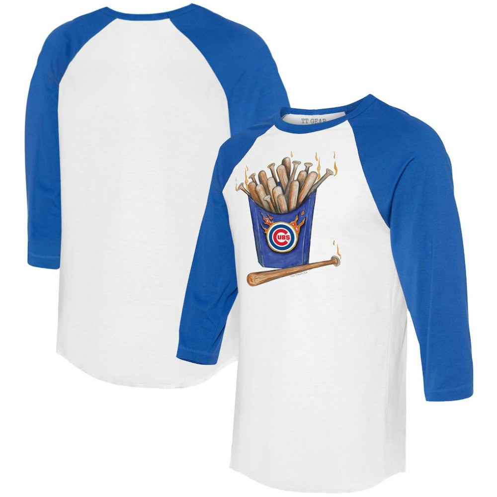 MLB Chicago Cubs Tiny Turnip Women's Hot Bats 3/4-Sleeve Raglan T-Shirt
