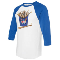 MLB Chicago Cubs Tiny Turnip Women's Hot Bats 3/4-Sleeve Raglan T-Shirt