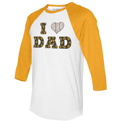 MLB San Diego Padres Tiny Turnip Women's I Love Dad 3/4-Sleeve Raglan T-Shirt