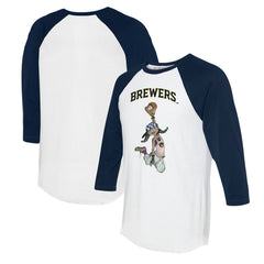 MLB Milwaukee Brewers Tiny Turnip Women's Jada 3/4-Sleeve Raglan T-Shirt