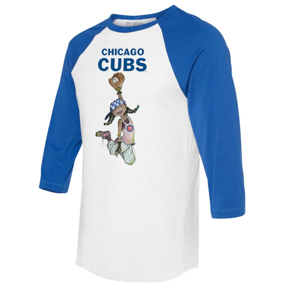 MLB Chicago Cubs Tiny Turnip Women's Jada 3/4-Sleeve Raglan T-Shirt