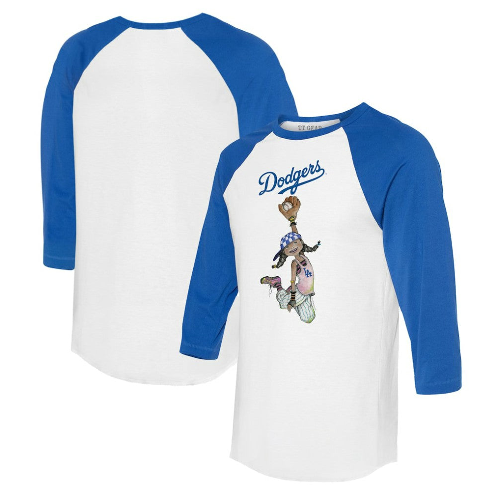 MLB Los Angeles Dodgers Tiny Turnip Women's Jada 3/4-Sleeve Raglan T-Shirt