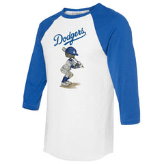 MLB Los Angeles Dodgers Tiny Turnip Women's James 3/4-Sleeve Raglan T-Shirt