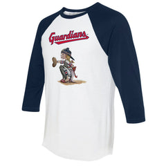 MLB Cleveland Guardians Tiny Turnip Women's Kate 3/4-Sleeve Raglan T-Shirt