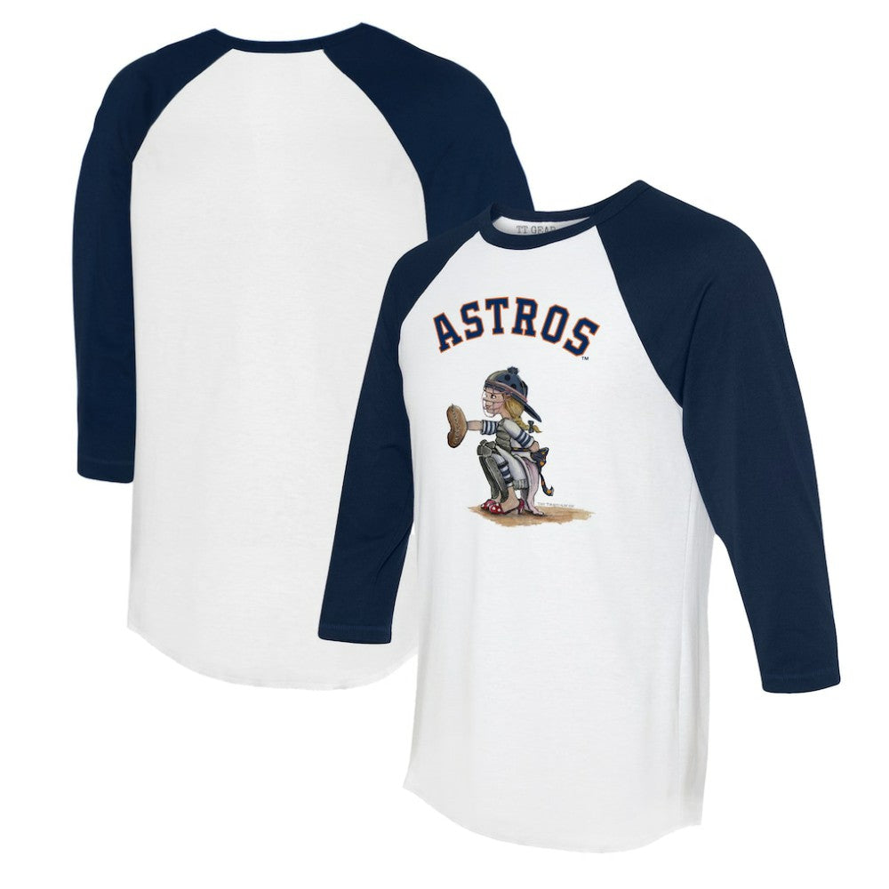MLB Houston Astros Tiny Turnip Women's Kate 3/4-Sleeve Raglan T-Shirt