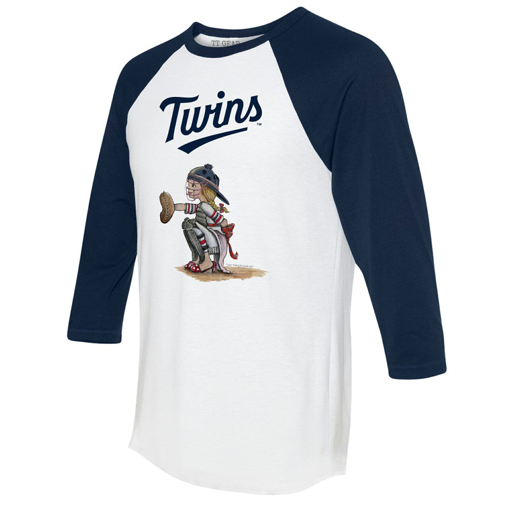 MLB Minnesota Twins Tiny Turnip Women's Kate 3/4-Sleeve Raglan T-Shirt