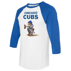 MLB Chicago Cubs Tiny Turnip Women's Kate 3/4-Sleeve Raglan T-Shirt