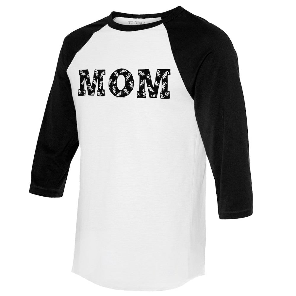 MLB Chicago White Sox Tiny Turnip Women's Logo Mom 3/4-Sleeve Raglan T-Shirt
