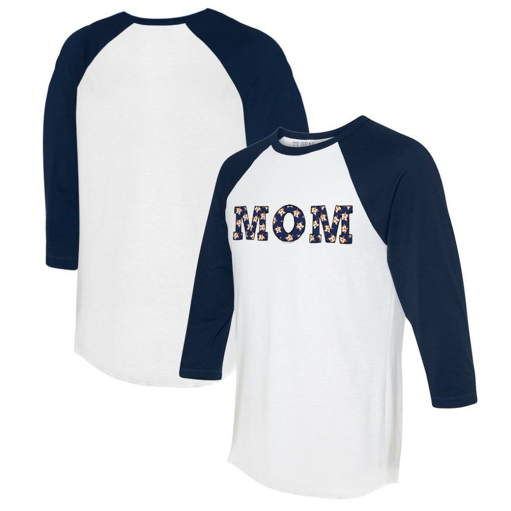 MLB Houston Astros Tiny Turnip Women's Logo Mom 3/4-Sleeve Raglan T-Shirt